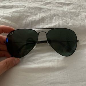 Black RayBan aviators